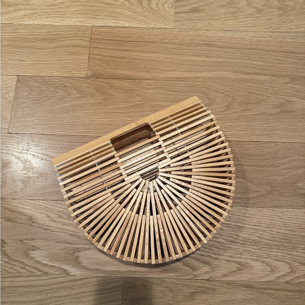 Bamboo Half-Moon Handbag